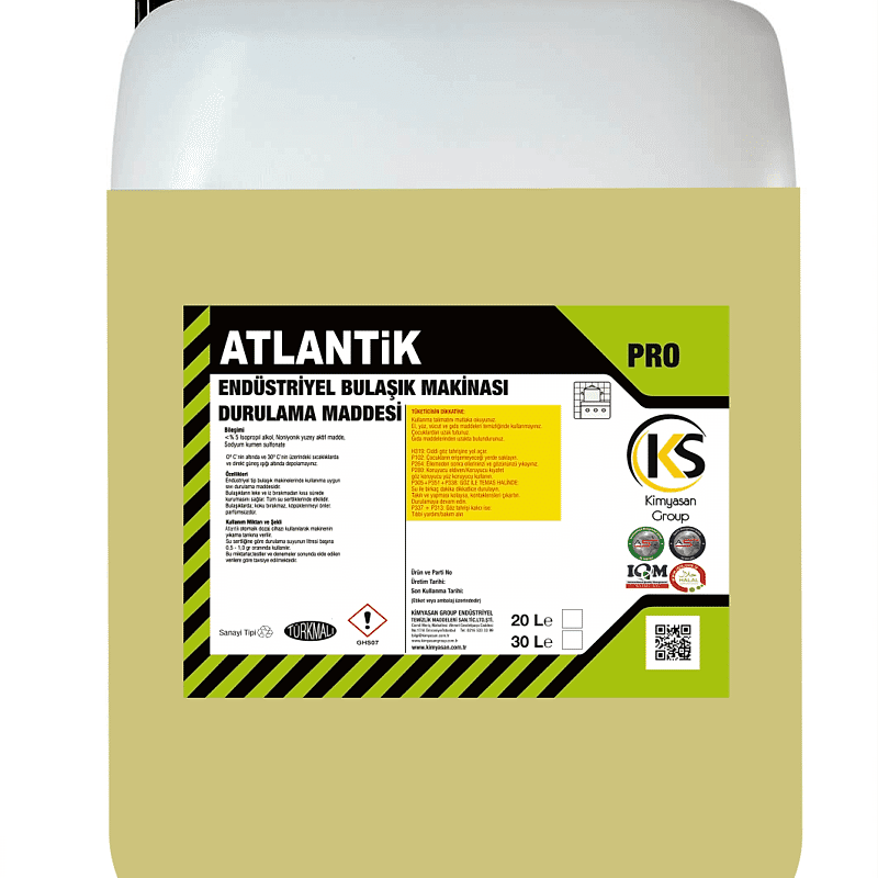 Atlantik Endüstriyel Bulaşık Makinesi Durulama Maddesi 30 Kg