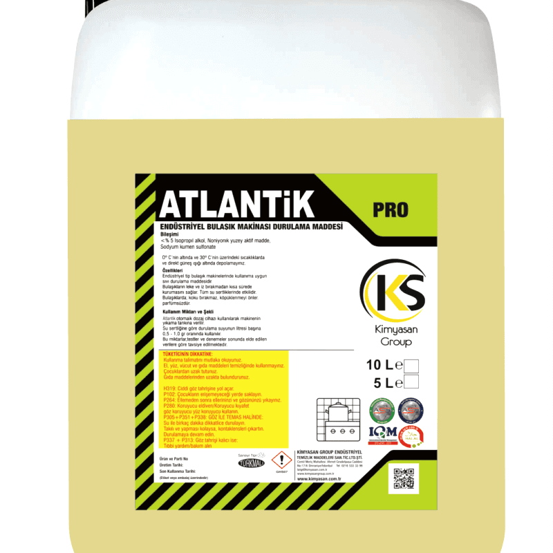 Atlantik Endüstriyel Bulaşık Makinesi Durulama Maddesi 5 Kg