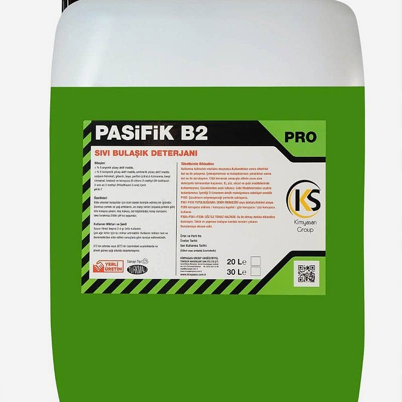 Pasifik B2 Sıvı Bulaşık Deterjanı 30 Kg